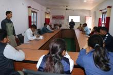 सिम्ता गाउँपालिका सुर्खेत ,हेल्भेटास नेपाल र सुशासन प्रवर्द्धनको लागि युवाको साझेदारी मा संचालित `हाम्रो शहर ´ परियोजना अन्तर्गत जलवायु परिवर्तन ,प्रकोप जोखिम न्यूनीकरण तथा व्यवस्थापन सम्बन्धि १ दिने छलफल तथा अभिमुखिकरण कार्यक्रम